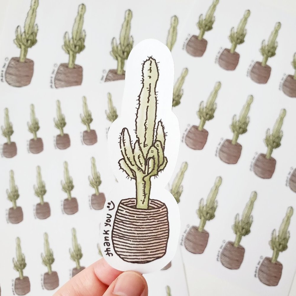 LB027 Cactus Plant Thank You Stickers [Price Firm] - Picture 6 of 8